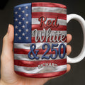 Personalized USA Flag Coffee Mug Custom Name 4th of July Gift Edge-to-edge Mug GradoCreations