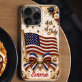 Personalized Clear Phone Case American Flag Gift for Her Clear Phone Case GradoCreations