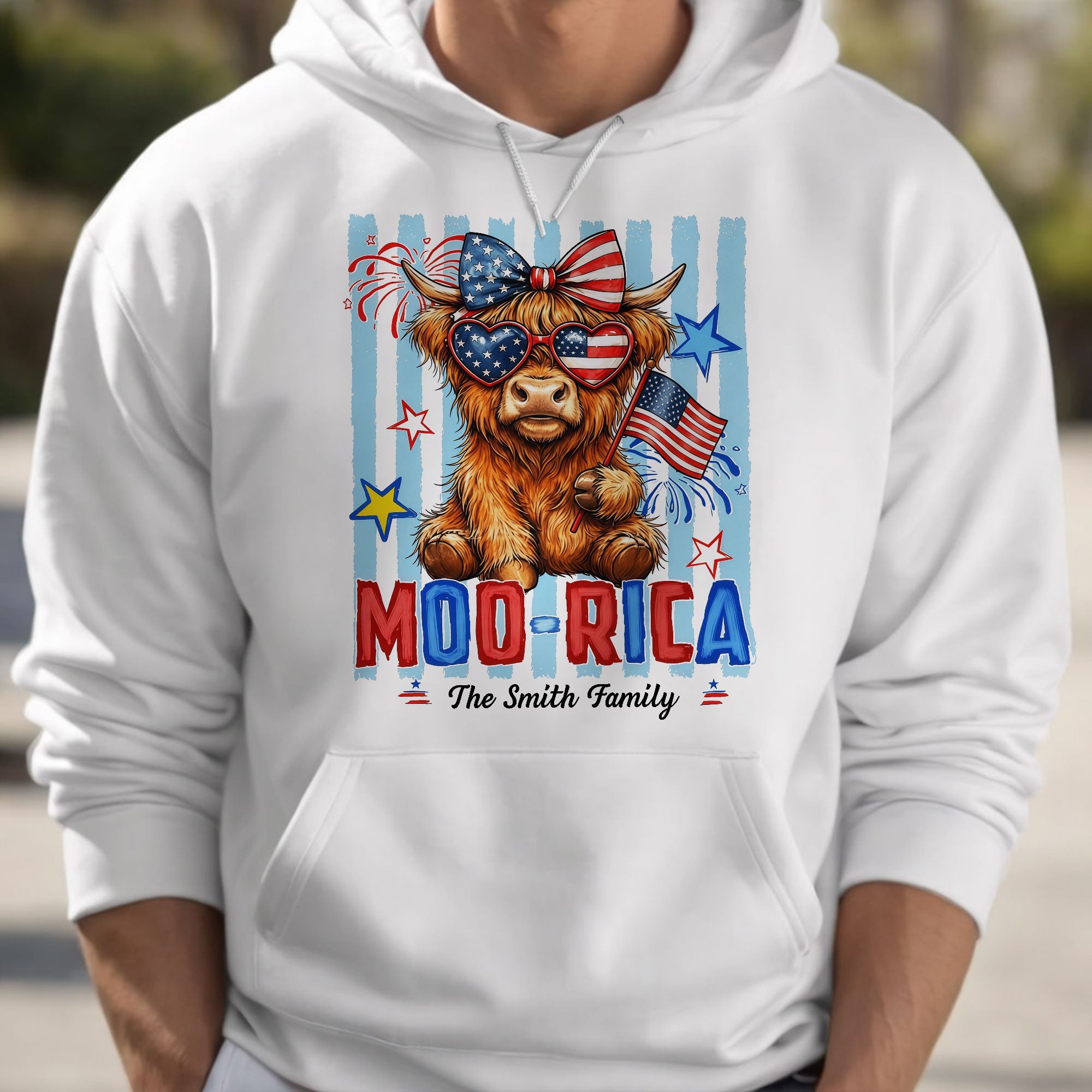 Personalized Highland Cow T-Shirt & Hoodie Gift for 4th of July Shirt GradoCreations