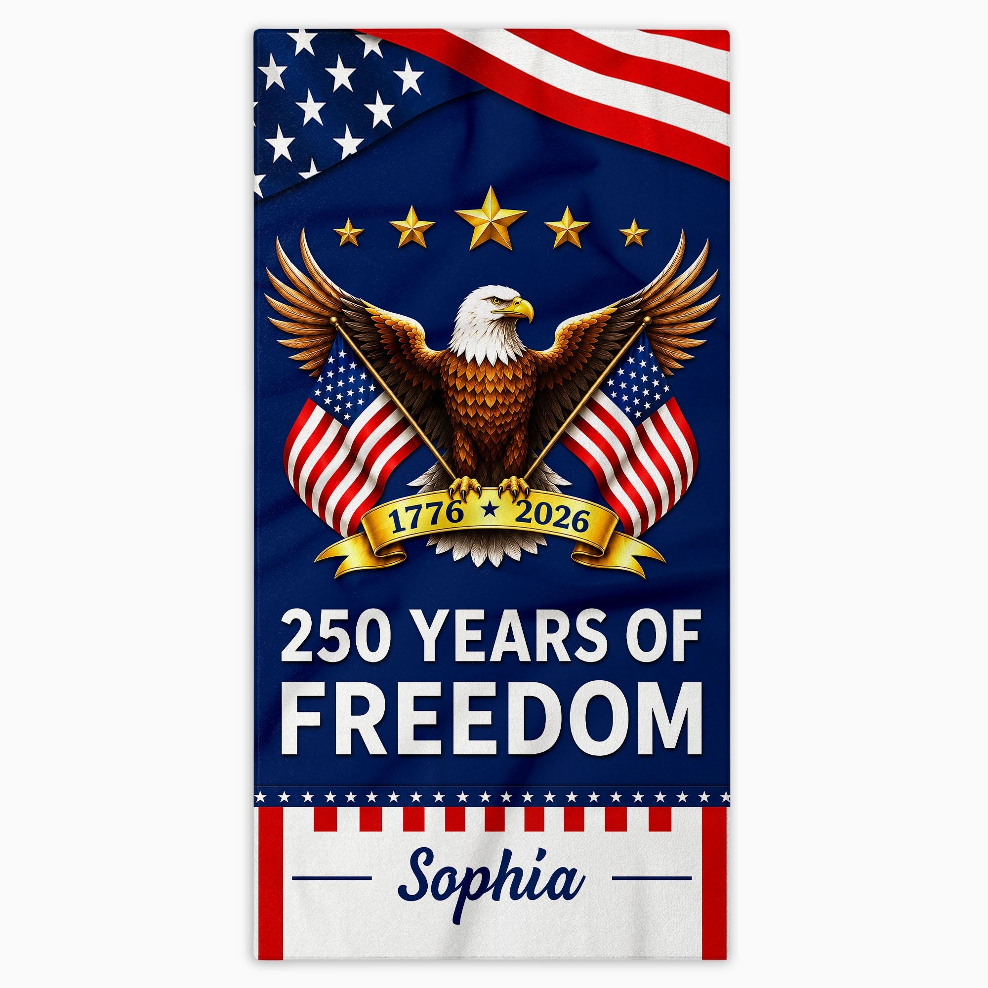 Personalized Microfiber Beach Towel USA Flag Gift for Dad Beach Towels GradoCreations