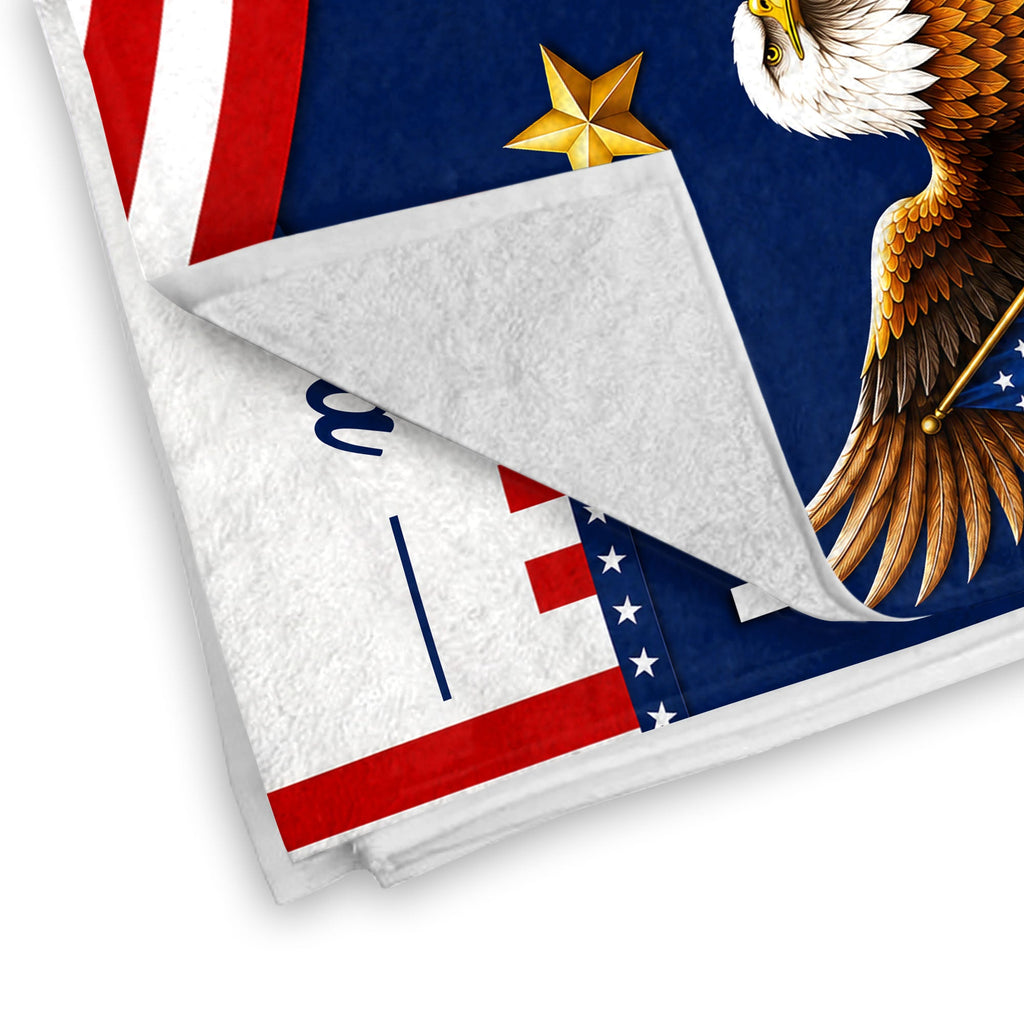 Personalized Microfiber Beach Towel USA Flag Gift for Dad Beach Towels GradoCreations