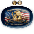 Personalized Custom Plate USA Eagle Statue Liberty Gift Custom Plate GradoCreations