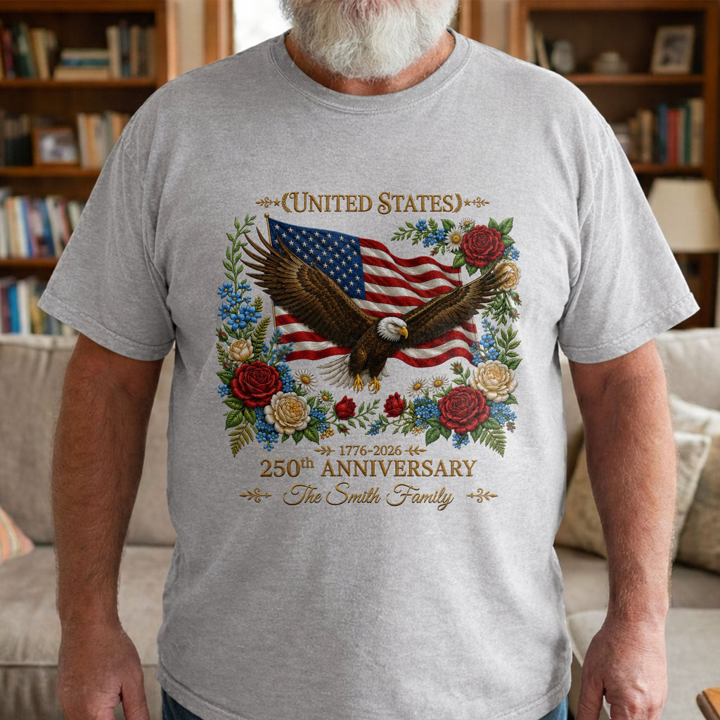 Personalized USA Flag T-Shirt or Hoodie Custom Name Gift for 4th of July Shirt GradoCreations