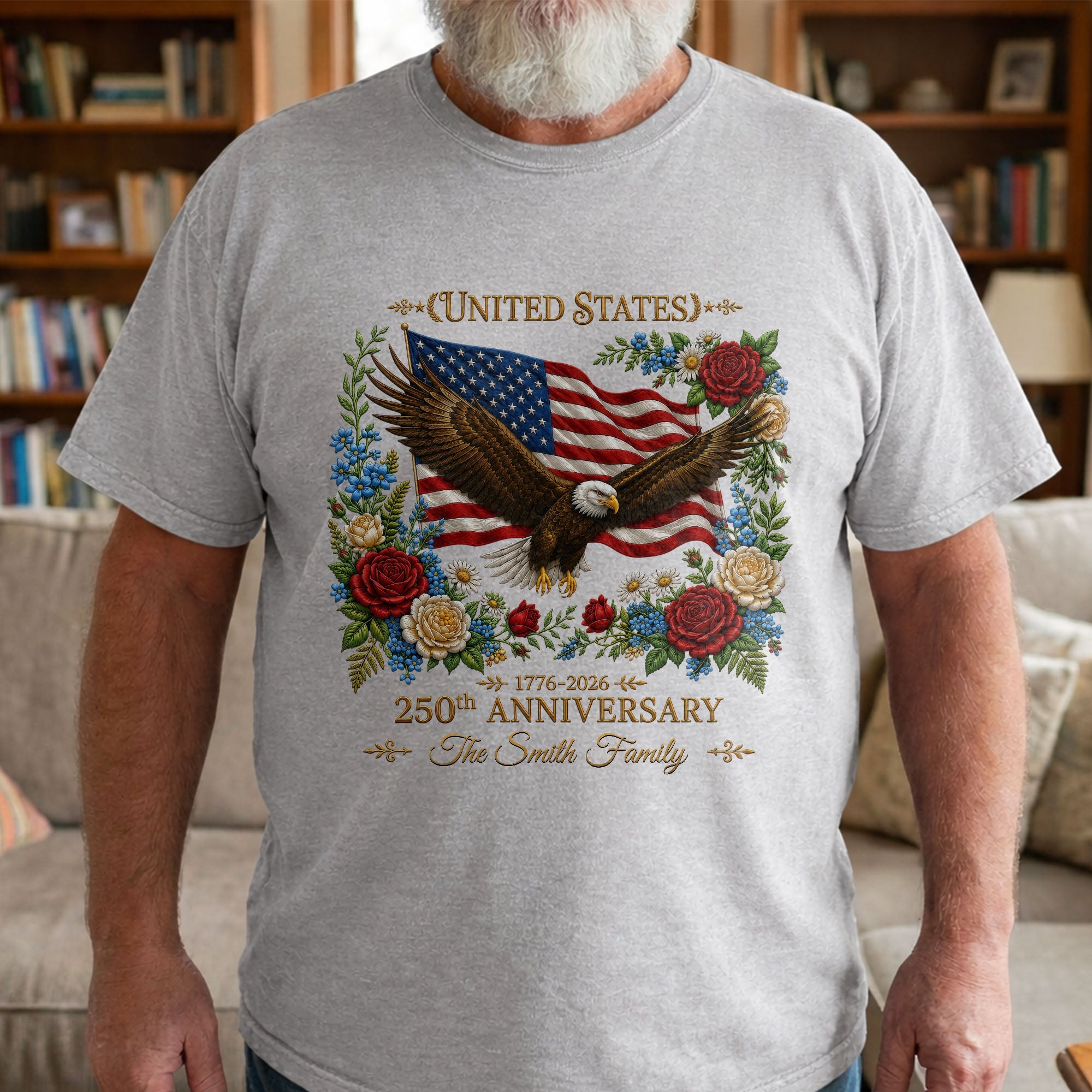 Personalized USA Flag T-Shirt or Hoodie Custom Name Gift for 4th of July Shirt GradoCreations