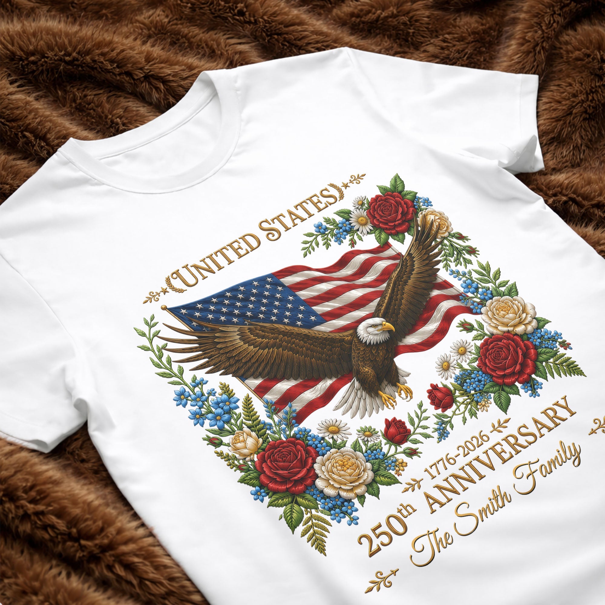 Personalized USA Flag T-Shirt or Hoodie Custom Name Gift for 4th of July Shirt GradoCreations