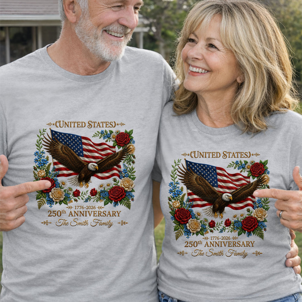 Personalized USA Flag T-Shirt or Hoodie Custom Name Gift for 4th of July Shirt GradoCreations