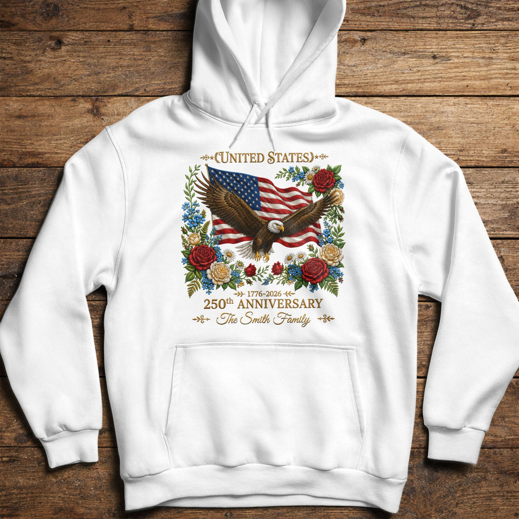 Personalized USA Flag T-Shirt or Hoodie Custom Name Gift for 4th of July Shirt GradoCreations