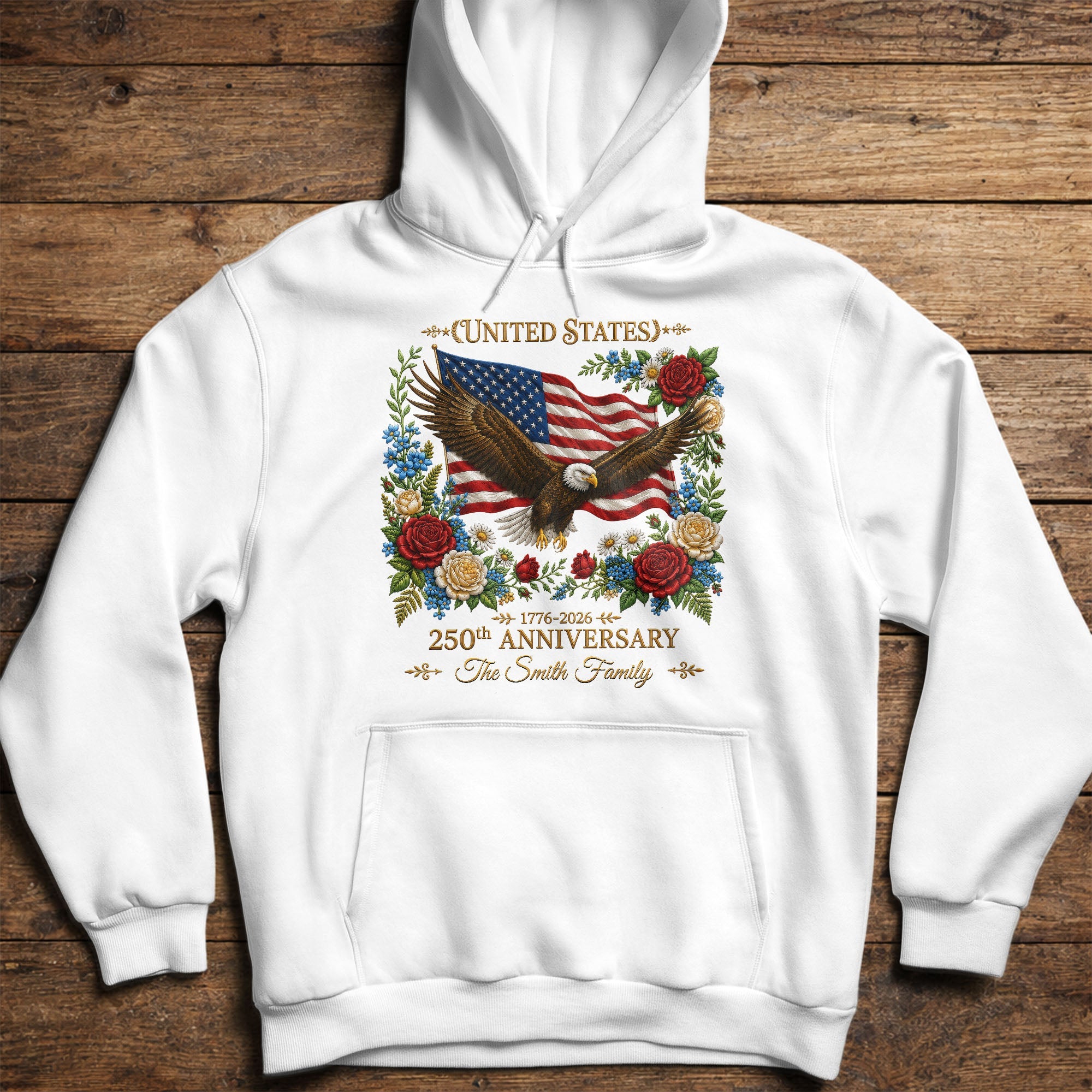 Personalized USA Flag T-Shirt or Hoodie Custom Name Gift for 4th of July Shirt GradoCreations