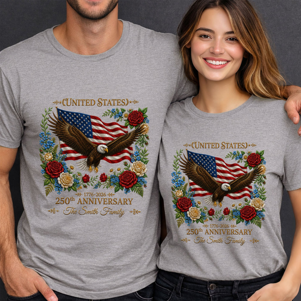 Personalized USA Flag T-Shirt or Hoodie Custom Name Gift for 4th of July Shirt GradoCreations