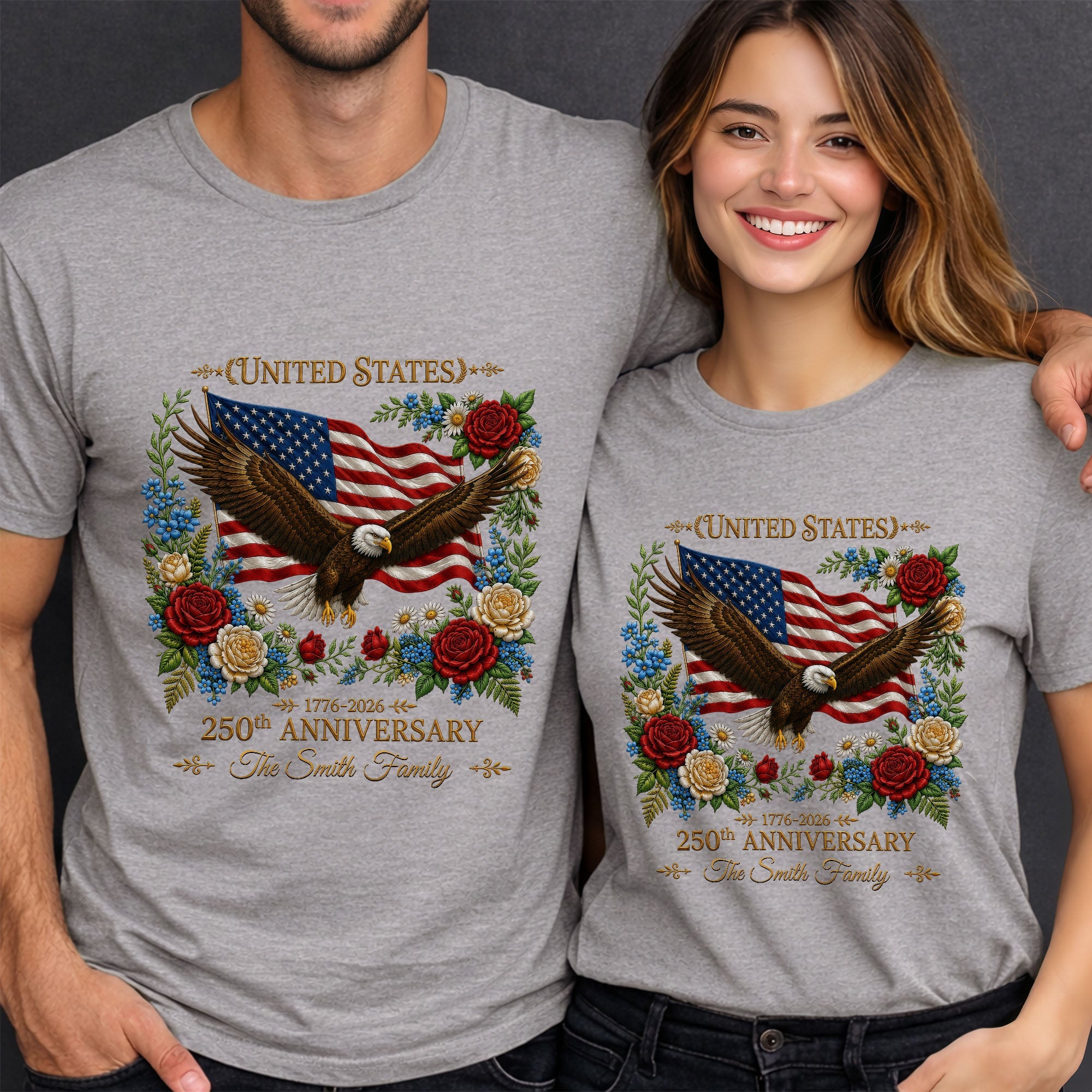 Personalized USA Flag T-Shirt or Hoodie Custom Name Gift for 4th of July Shirt GradoCreations