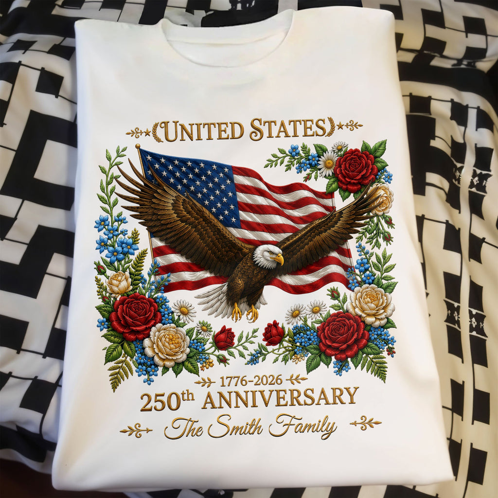 Personalized USA Flag T-Shirt or Hoodie Custom Name Gift for 4th of July Shirt GradoCreations