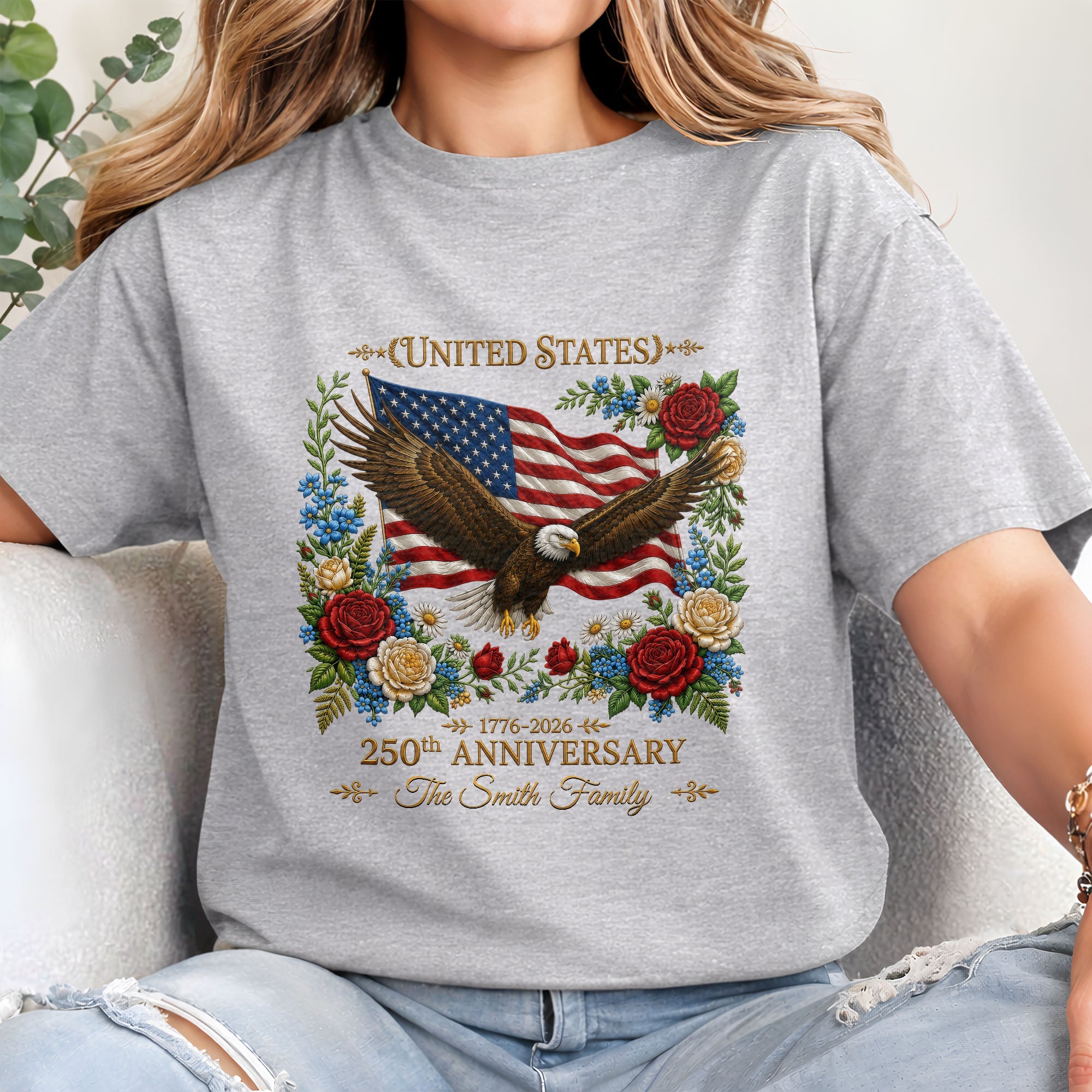 Personalized USA Flag T-Shirt or Hoodie Custom Name Gift for 4th of July Shirt GradoCreations