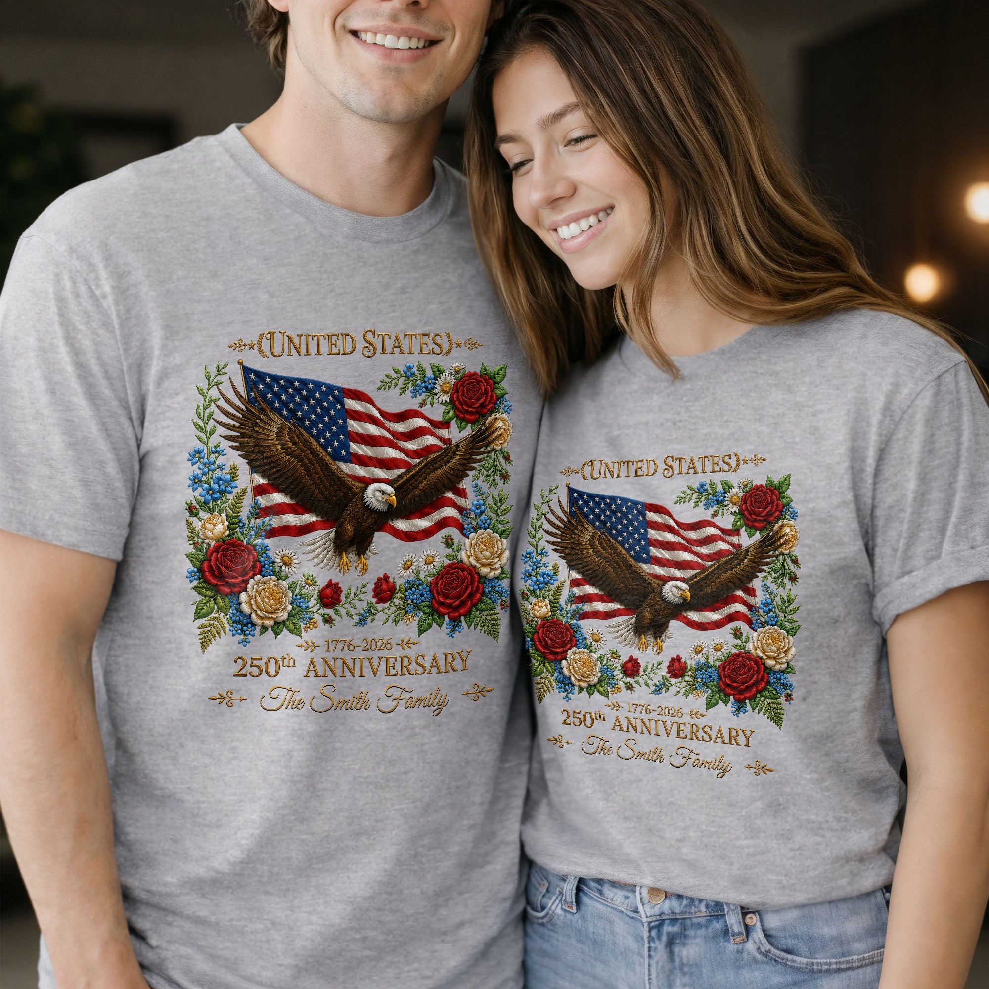 Personalized USA Flag T-Shirt or Hoodie Custom Name Gift for 4th of July Shirt GradoCreations