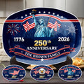 Personalized Custom Plate with Statue of Liberty for Family 250th Anniversary Gift Custom Plate GradoCreations