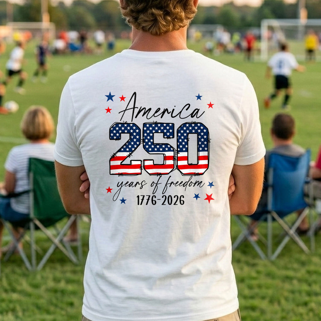 Personalized American Flag T-Shirt Custom Name Gift for Dad T-Shirt Font and Back GradoCreations