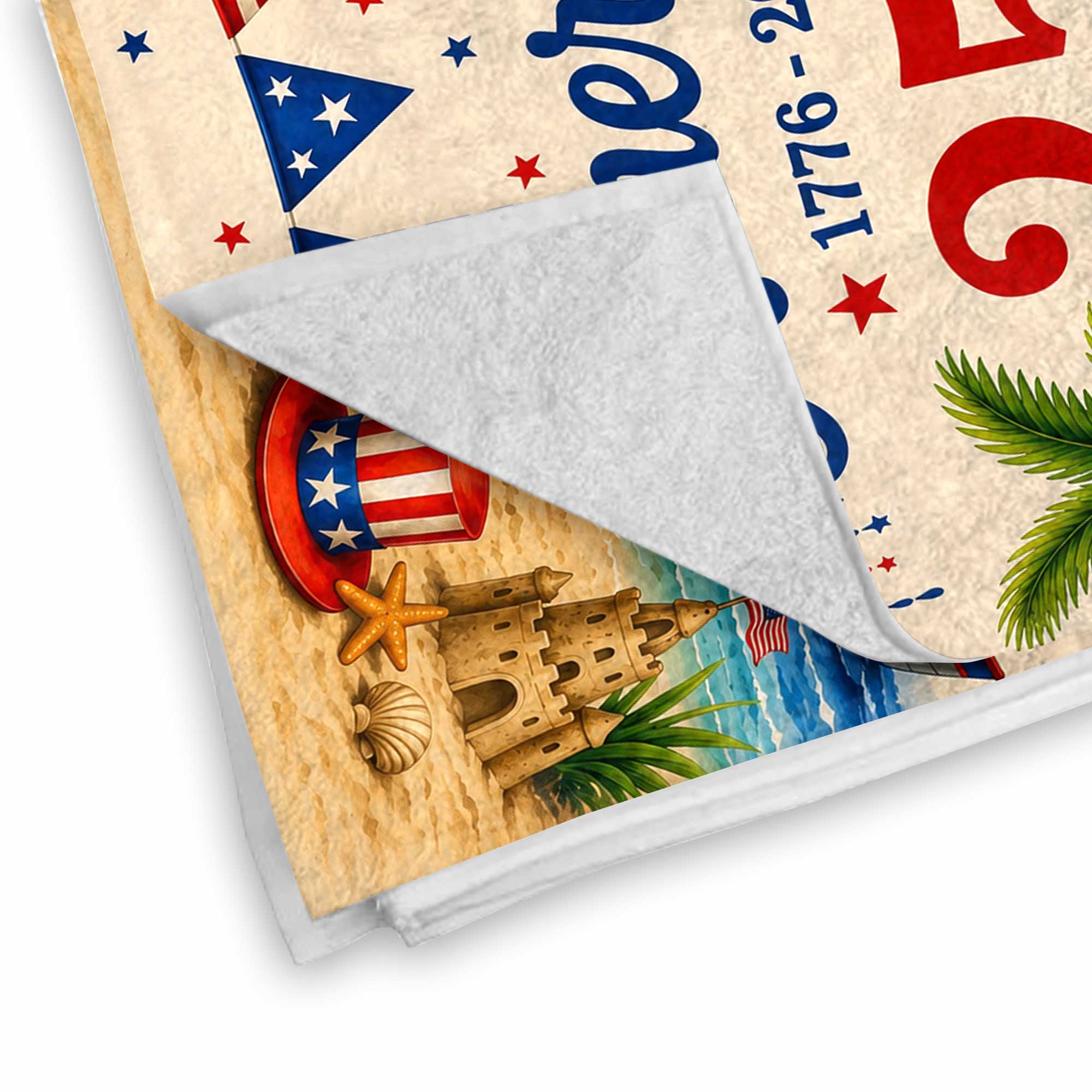 Personalized Beach Towel Custom Name Patriotic 4th of July Gift Beach Towels GradoCreations