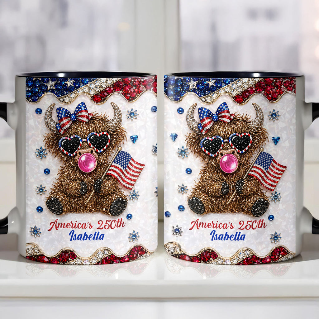 Personalized Accent Mug America 250th Anniversary Custom Gift Accent Mug GradoCreations