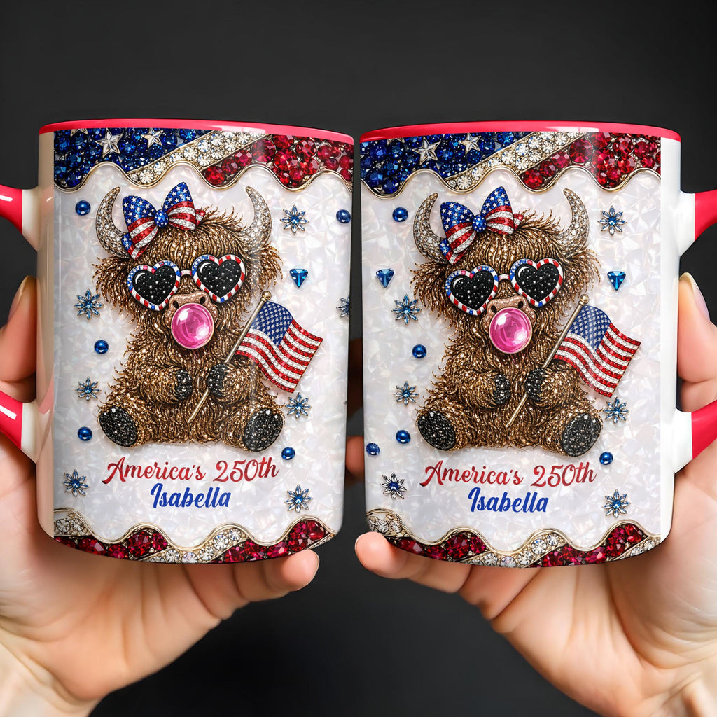 Personalized Accent Mug America 250th Anniversary Custom Gift Accent Mug GradoCreations