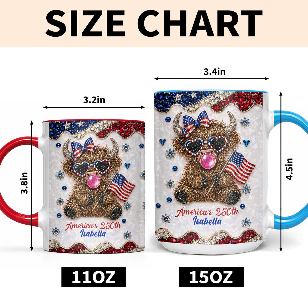 Personalized Accent Mug America 250th Anniversary Custom Gift Accent Mug GradoCreations