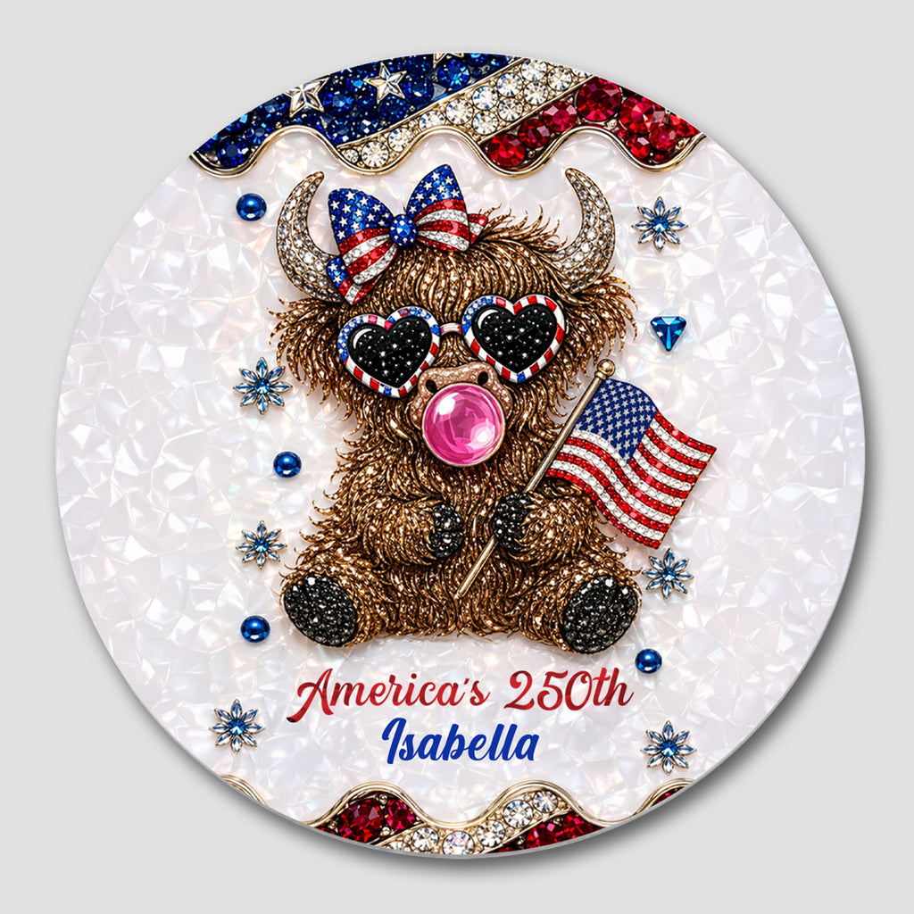 Personalized Ceramic Coaster 4th of July Gift Custom Name Ceramic Coaster GradoCreations