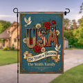 Personalized Garden Flag Custom Family Name USA Independence Day Gift Garden Flag GradoCreations