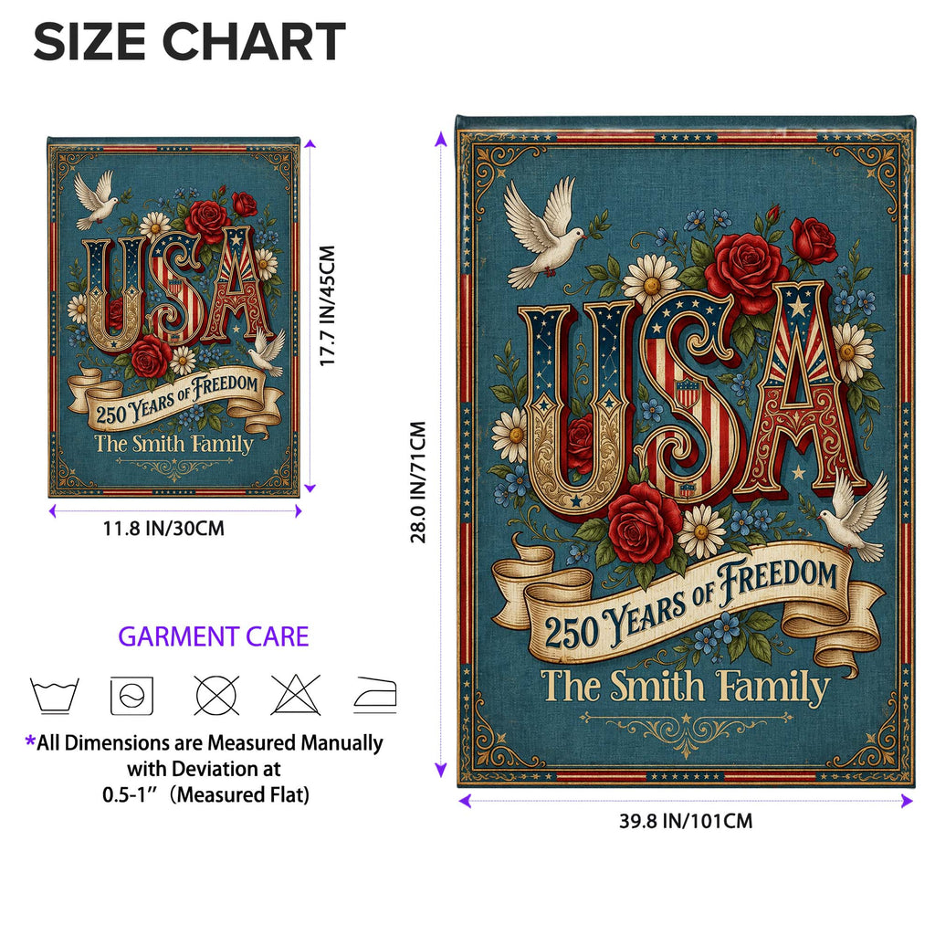 Personalized Garden Flag Custom Family Name USA Independence Day Gift Garden Flag GradoCreations