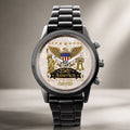 Personalized Men's Watch Custom Name Eagle Liberty Bell Gift Men's Watch GradoCreations