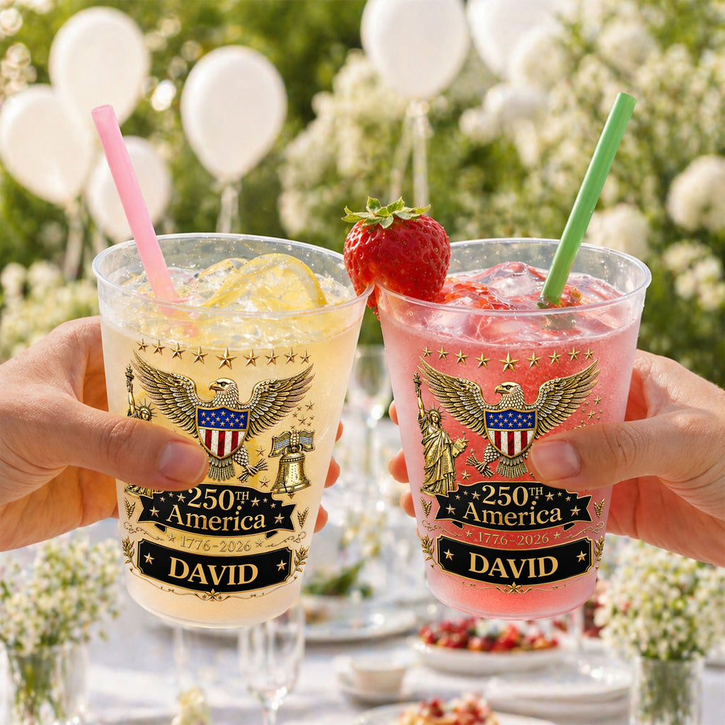 Personalized Frosted Cups Custom Name Independence Day Gift Frosted Cups GradoCreations