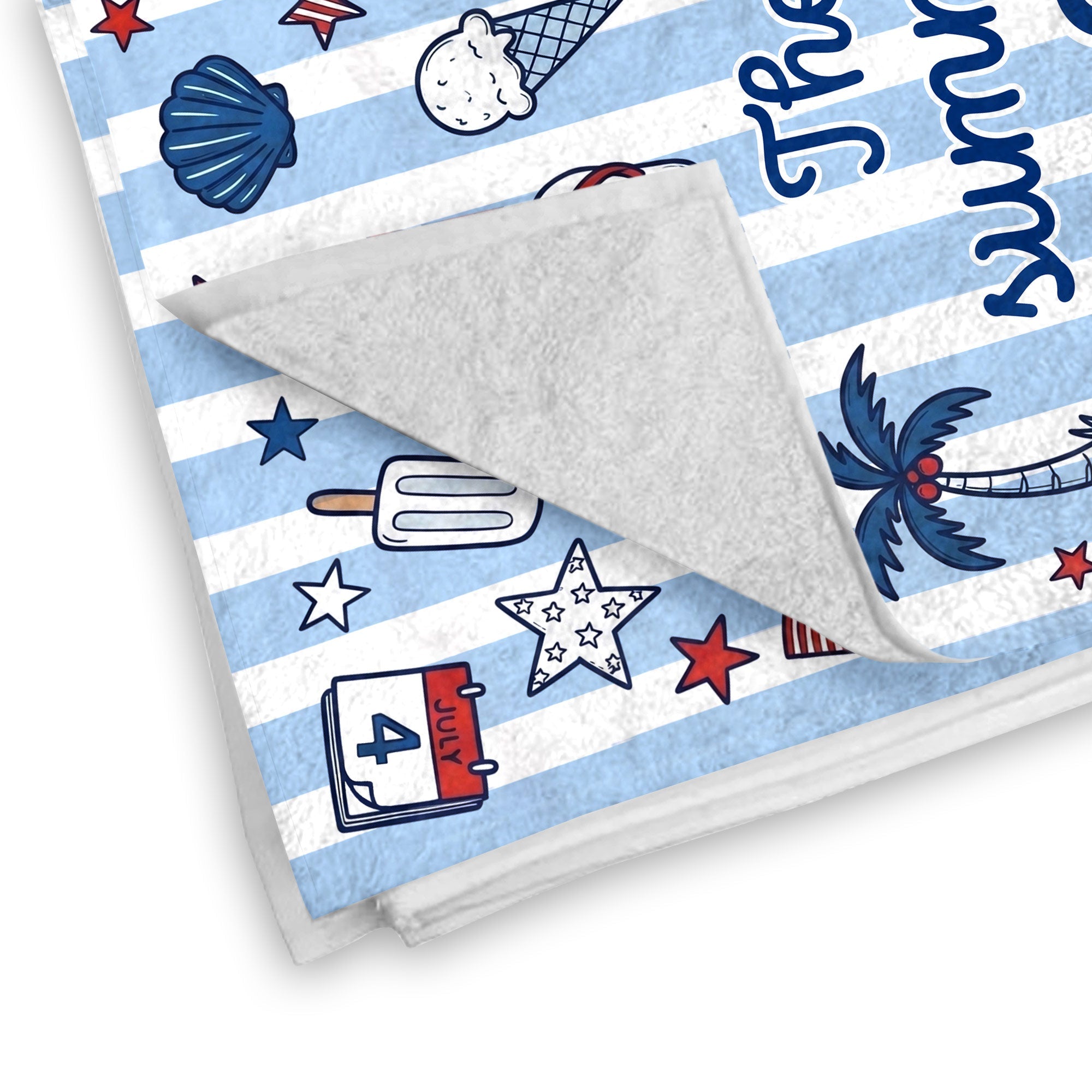 Personalized USA Flag Microfiber Beach Towel Gift for Family Beach Towels GradoCreations