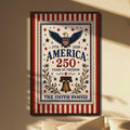 Personalized Vertical Poster America Freedom Family Custom Photo Gift Poster GradoCreations