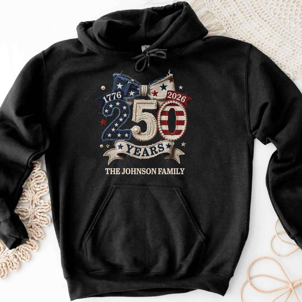 Personalized Family Name Stars Stripes T-Shirt Hoodie Gift Shirt GradoCreations