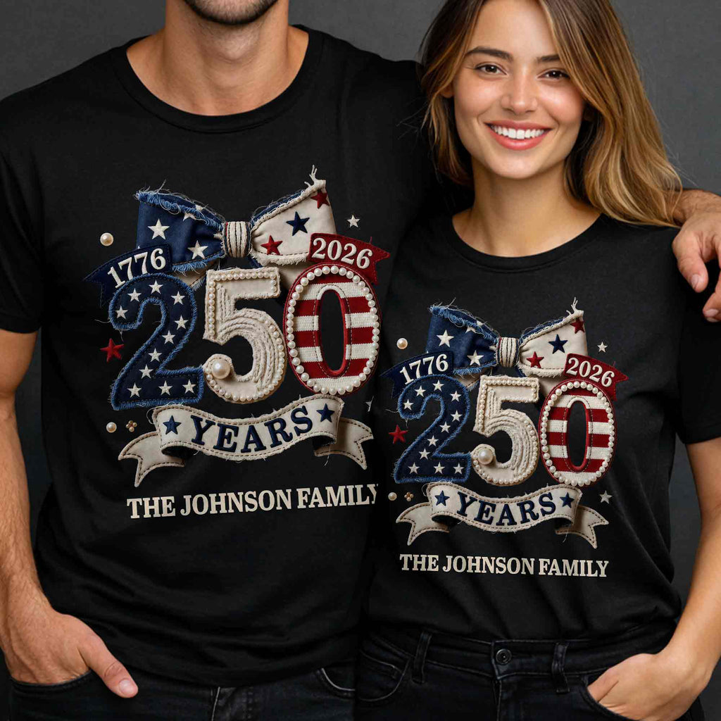 Personalized Family Name Stars Stripes T-Shirt Hoodie Gift Shirt GradoCreations