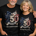 Personalized Family Name Stars Stripes T-Shirt Hoodie Gift Shirt GradoCreations