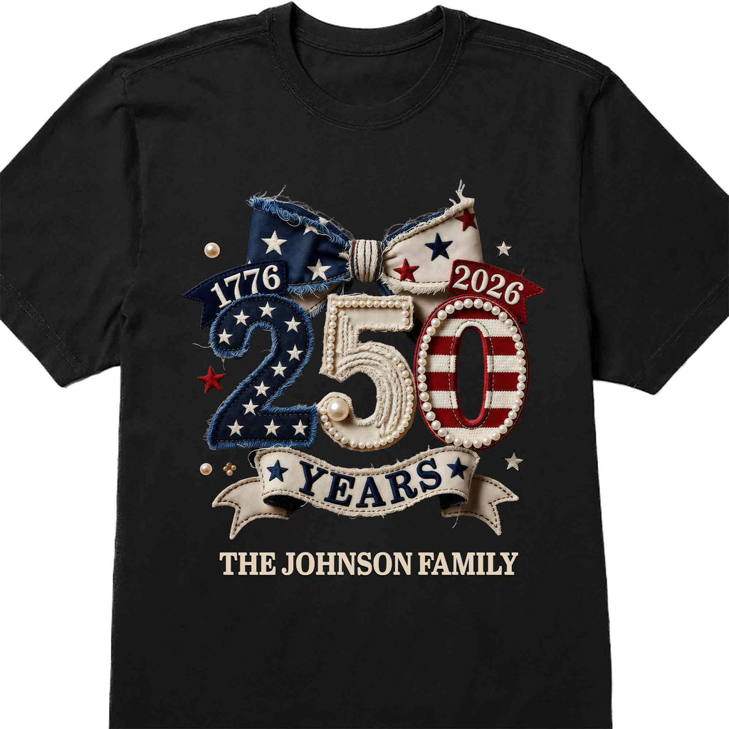 Personalized Family Name Stars Stripes T-Shirt Hoodie Gift Shirt GradoCreations