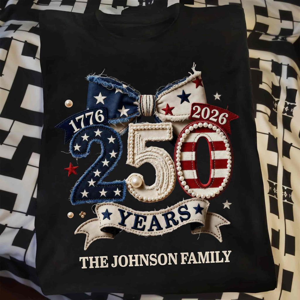 Personalized Family Name Stars Stripes T-Shirt Hoodie Gift Shirt GradoCreations