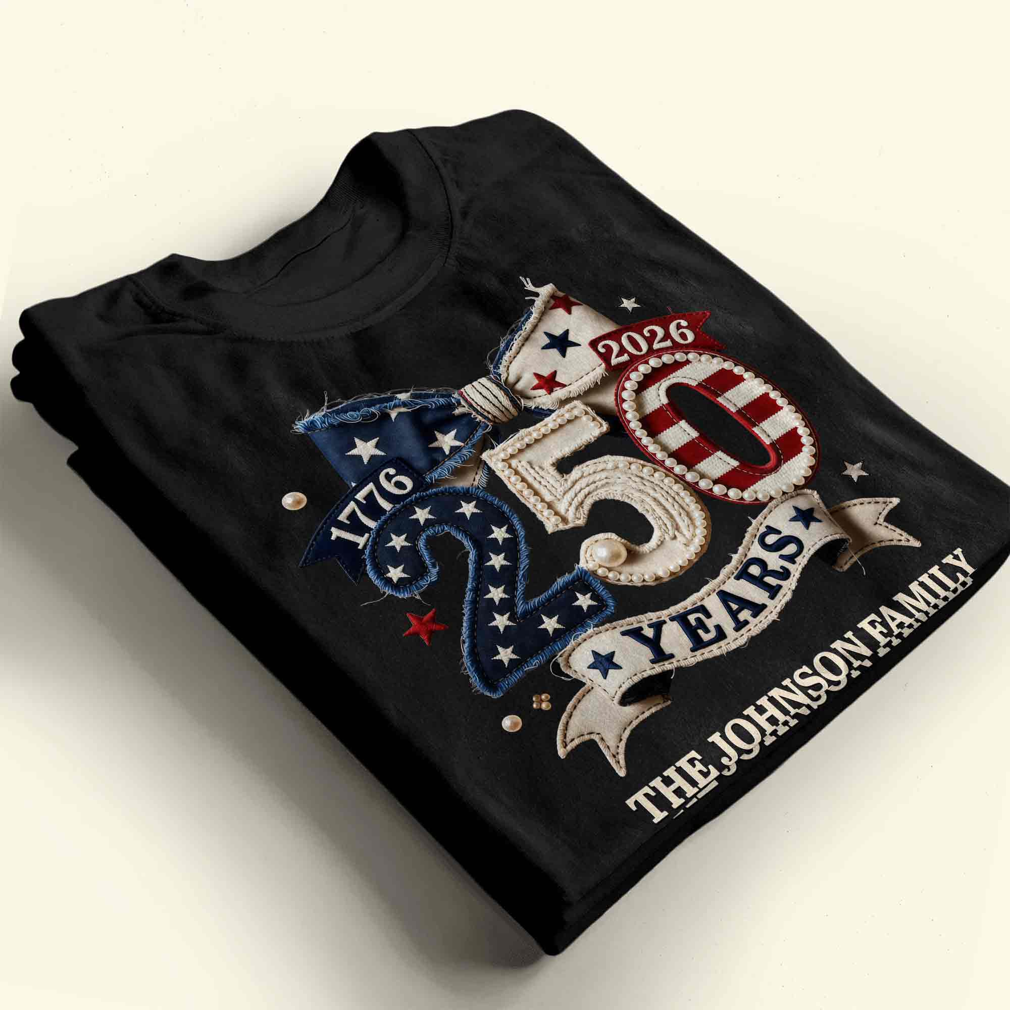 Personalized Family Name Stars Stripes T-Shirt Hoodie Gift Shirt GradoCreations