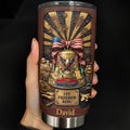 Personalized 20oz Stainless Steel Tumbler USA Theme Gift for Dad 20oz Tumbler GradoCreations