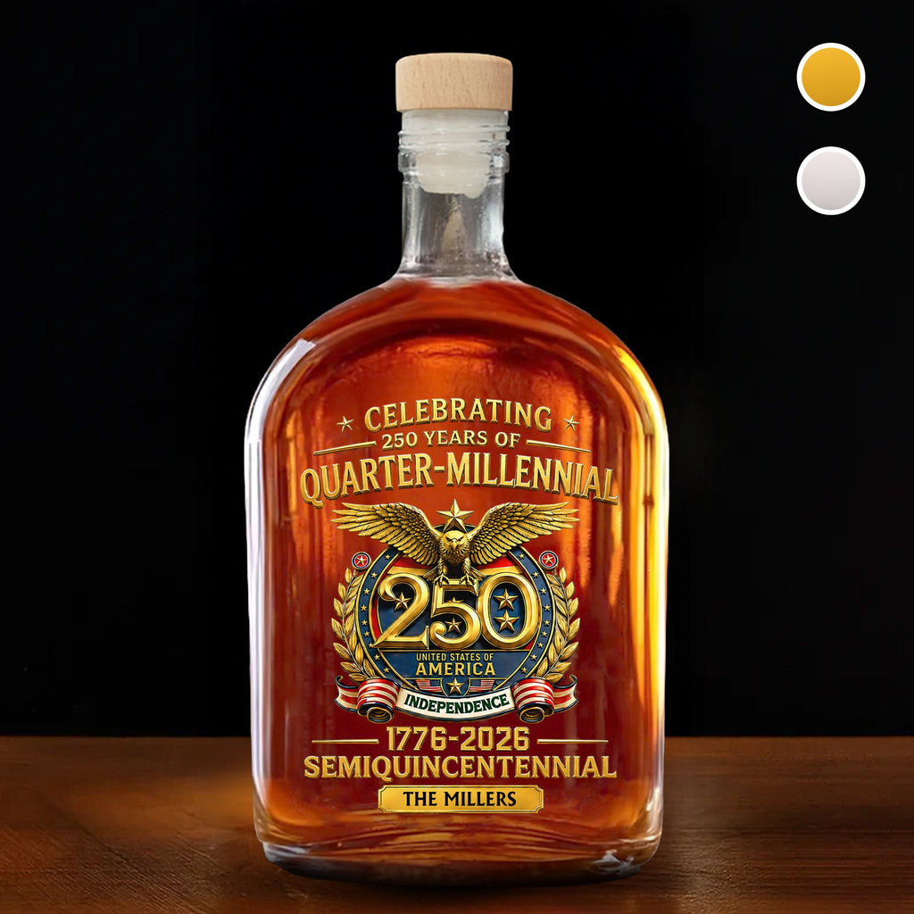 Personalized Whiskey Bottle Custom Name Gift for Dad 4th of July Whiskey Bottle GradoCreations