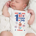 Personalized Baby Onesie Custom Name Fourth of July Gift Baby Onesie GradoCreations