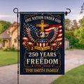 Personalized Double-Sided Garden Flag with Eagle and Family Name for 4th of July Garden Flag GradoCreations