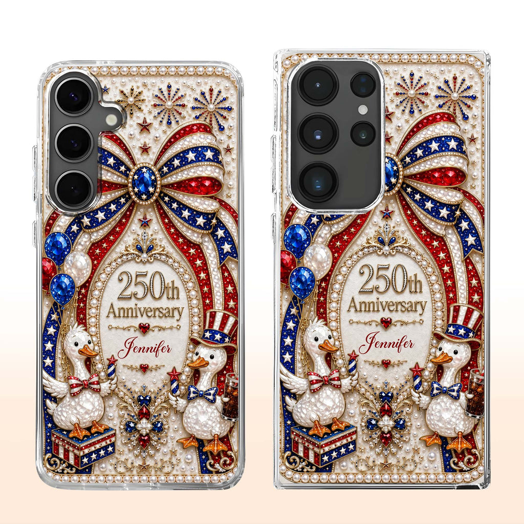 Personalized Clear Phone Case Custom Name Patriotic Gift Clear Phone Case GradoCreations