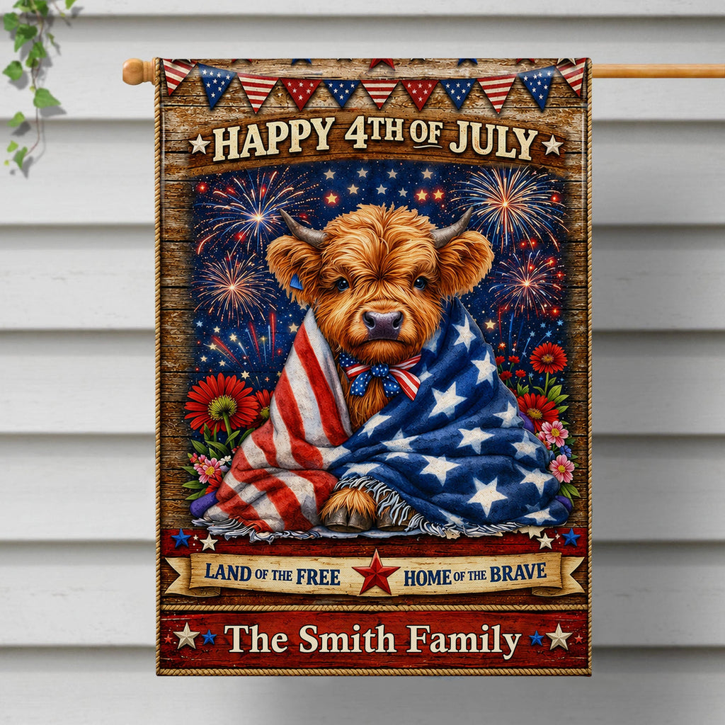 Personalized Double-Sided Garden Flag Custom Family Name 4th of July Decoration Garden Flag GradoCreations