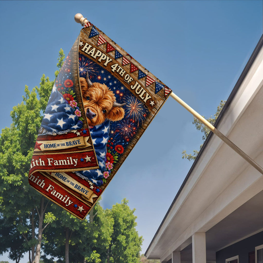 Personalized Double-Sided Garden Flag Custom Family Name 4th of July Decoration Garden Flag GradoCreations