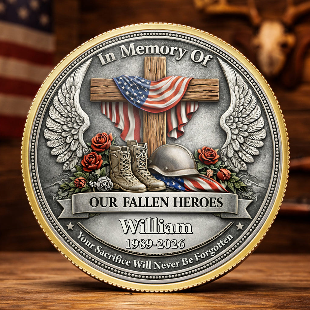 Personalized Memorial Commemorative Coin Custom Name Gift Commemorative Coin GradoCreations