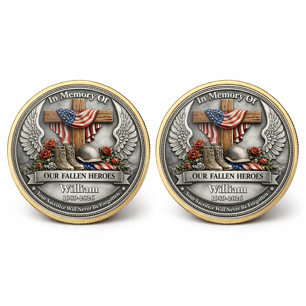 Personalized Memorial Commemorative Coin Custom Name Gift Commemorative Coin GradoCreations