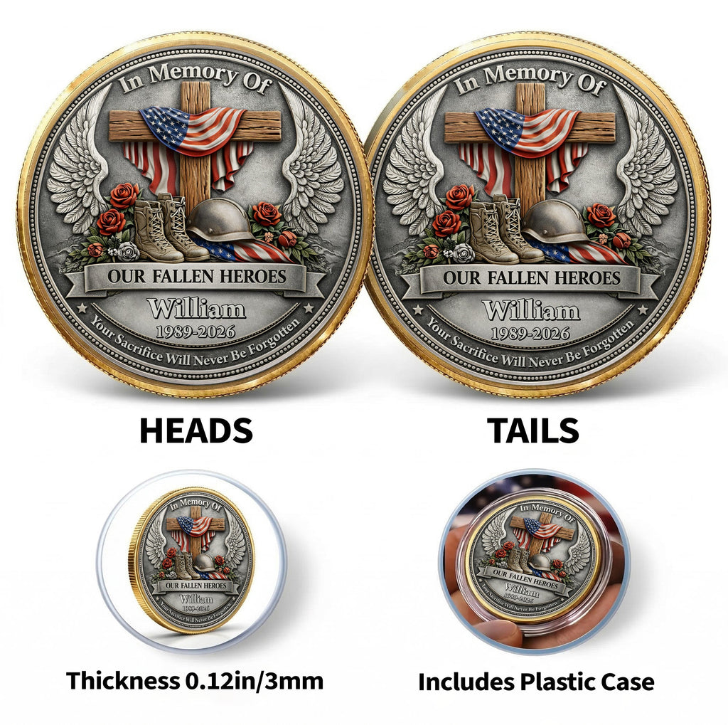 Personalized Memorial Commemorative Coin Custom Name Gift Commemorative Coin GradoCreations