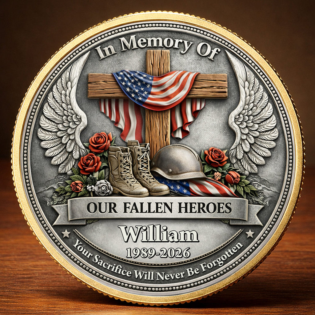 Personalized Memorial Commemorative Coin Custom Name Gift Commemorative Coin GradoCreations