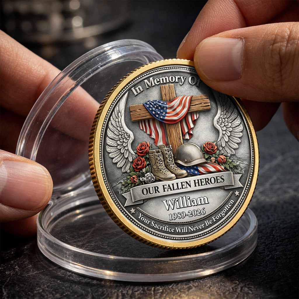 Personalized Memorial Commemorative Coin Custom Name Gift Commemorative Coin GradoCreations