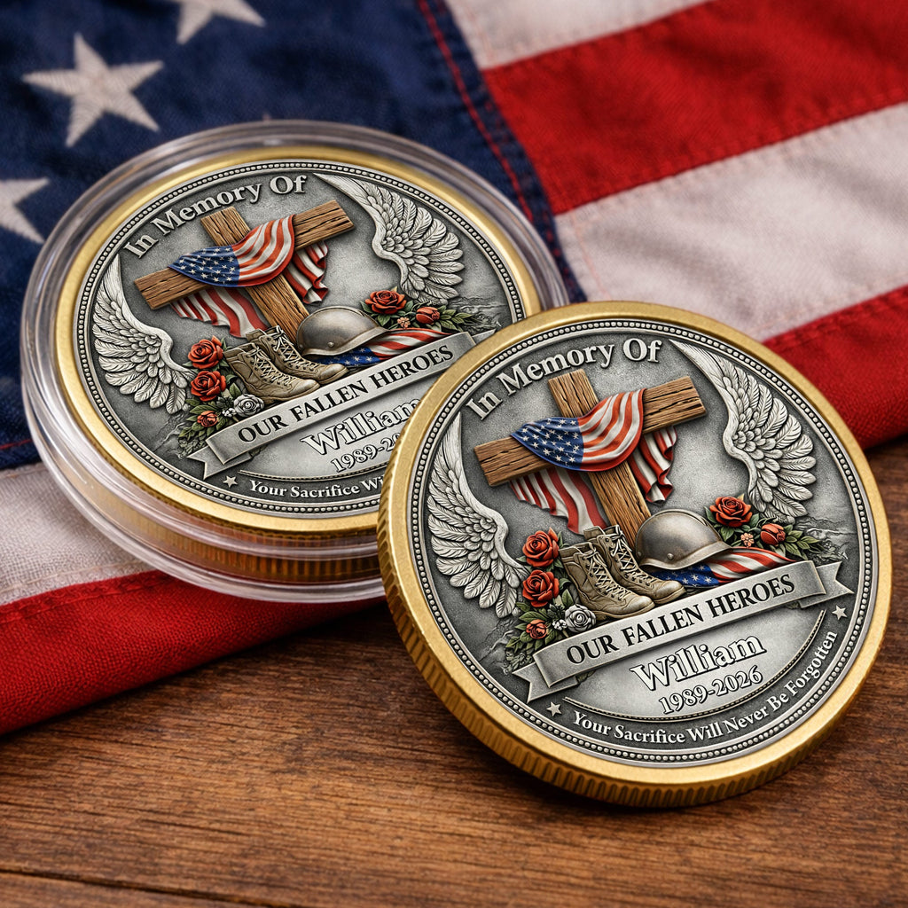 Personalized Memorial Commemorative Coin Custom Name Gift Commemorative Coin GradoCreations