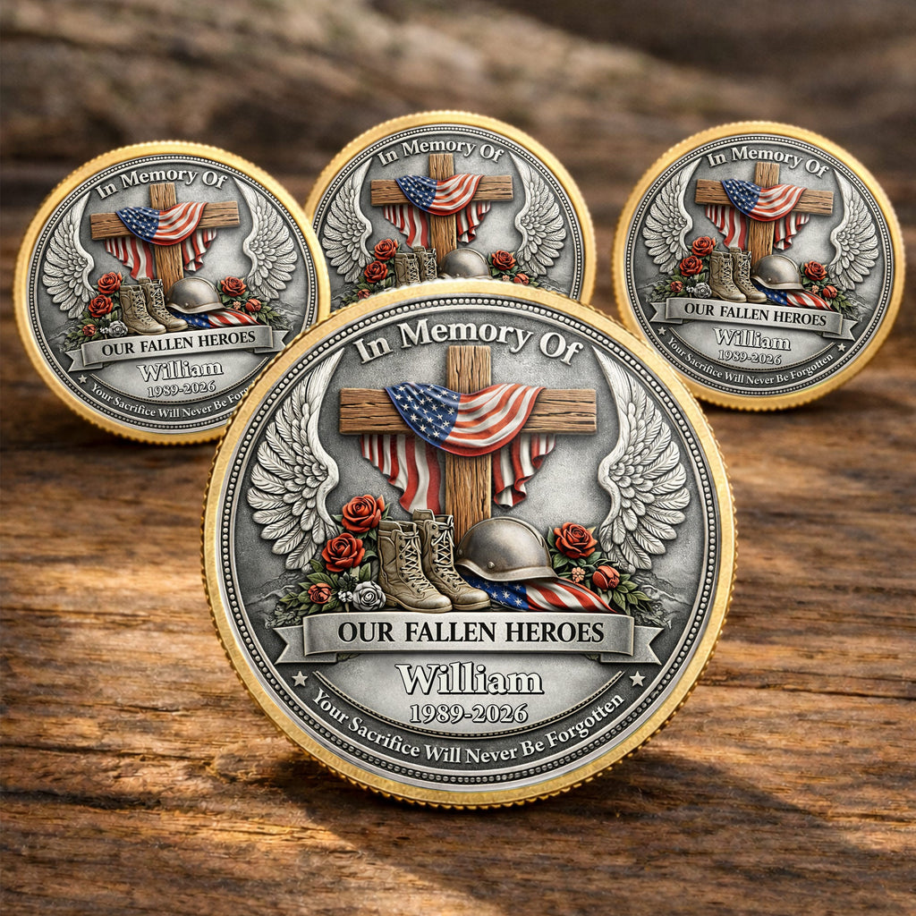 Personalized Memorial Commemorative Coin Custom Name Gift Commemorative Coin GradoCreations